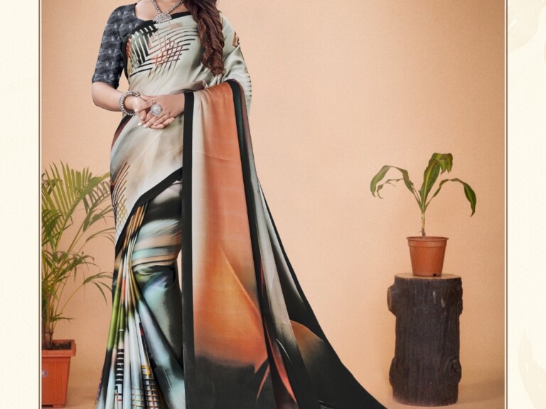 Crepe silk sarees