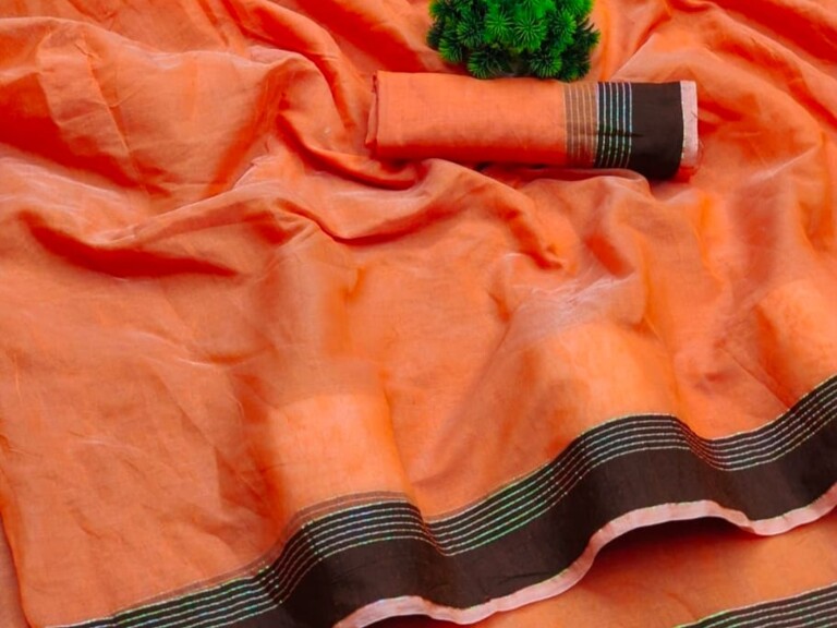 Soft Cotton bordered Saree