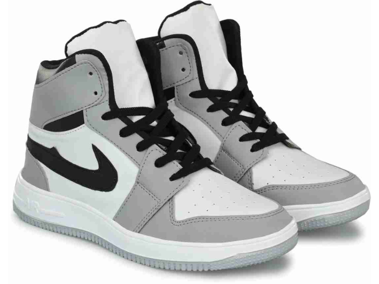 Men's High Top Sneakers (Grey) 