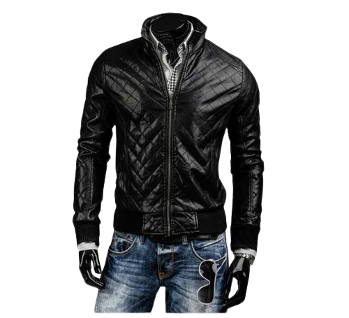 Biker Leather full sleeve solid men sport jacket