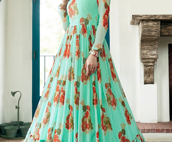 Fancy Printed Gown