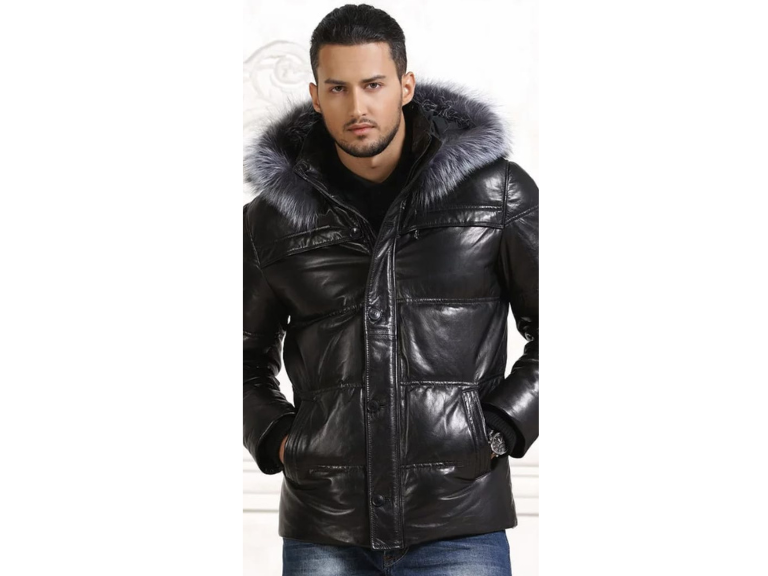 Men's Leather Puffer Jackets