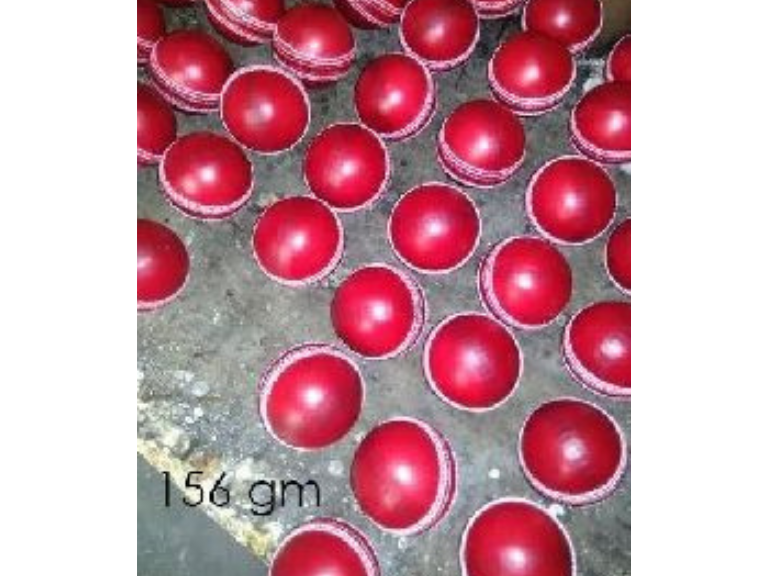 156g Pink Leather Cricket Ball